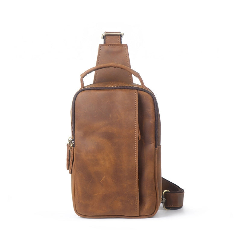 Mens leather sling online bag