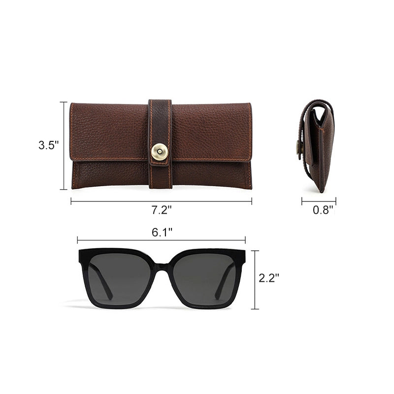 Vegetable Tanned Leather Sunglasses Case - Free Monogram