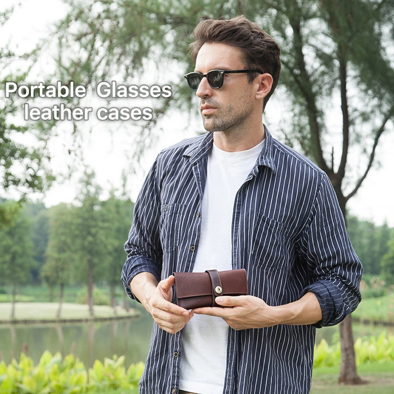 Vegetable Tanned Leather Sunglasses Case - Free Monogram