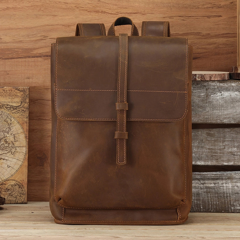 Vintage Charm Leather Backpack