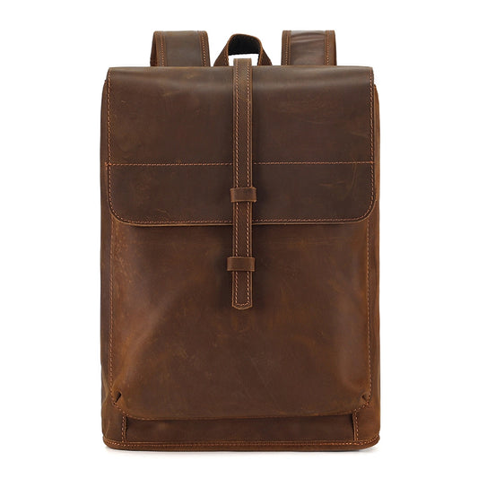 Vintage Charm Leather Backpack