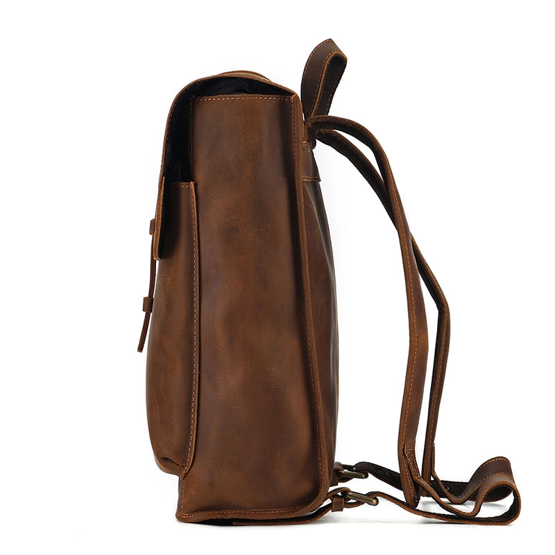 Vintage Charm Leather Backpack