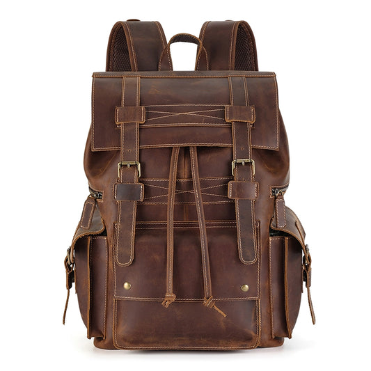 Vintage Explorer Leather Backpack