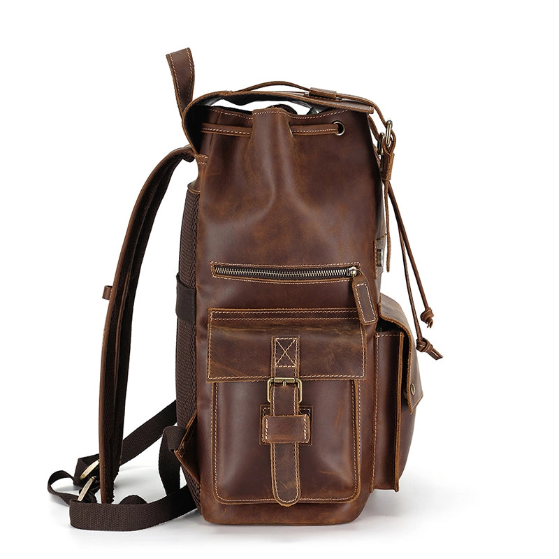 Vintage Explorer Leather Backpack