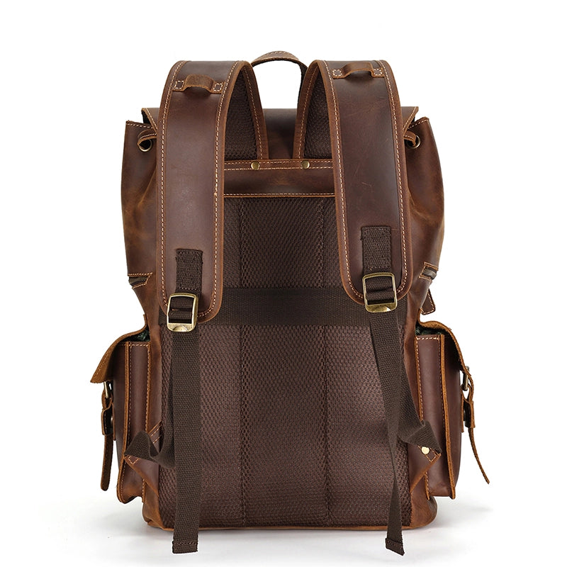 Vintage Explorer Leather Backpack