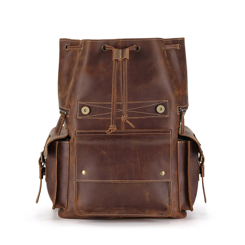 Vintage Explorer Leather Backpack