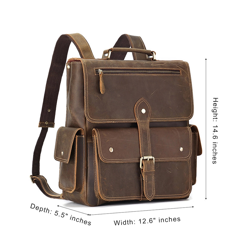 Heritage Scholar Leather Backpack