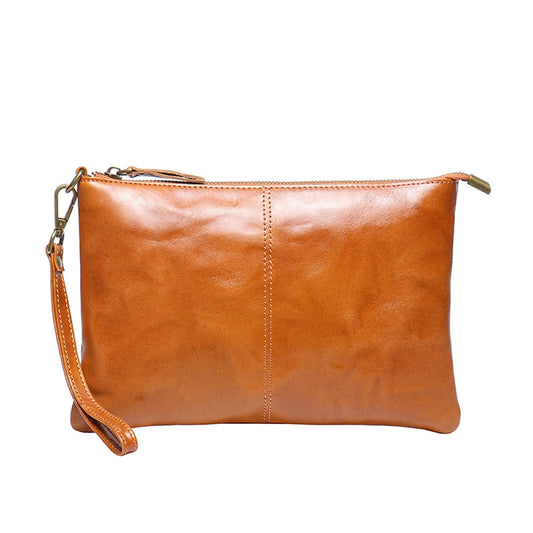 Retro Rough Texture Leather Clutch