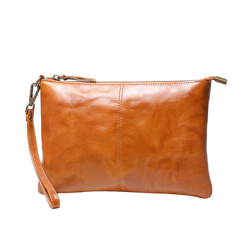 Retro Rough Texture Leather Clutch