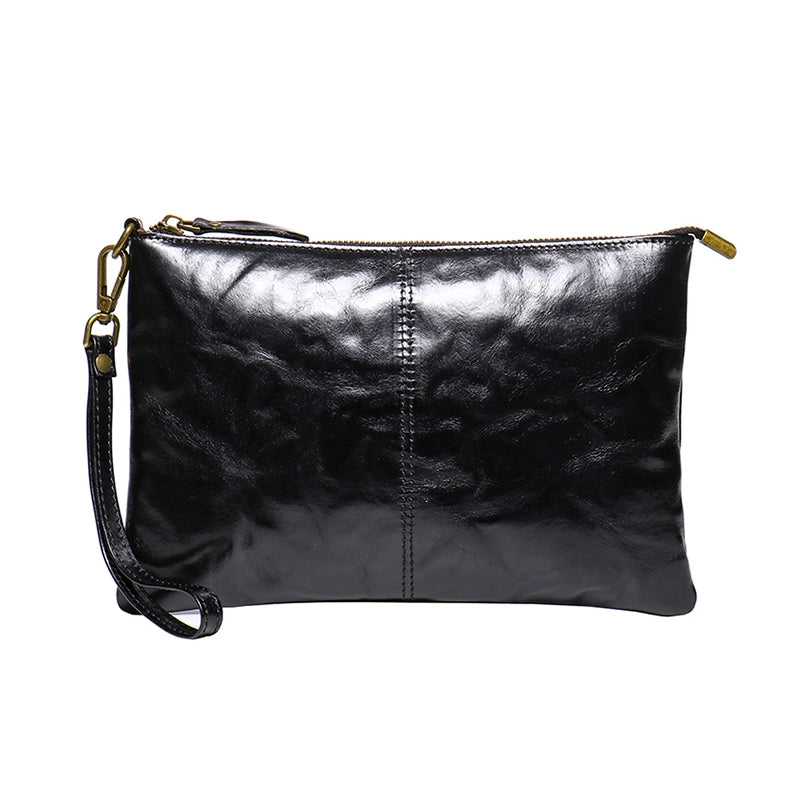 Retro Rough Texture Leather Clutch