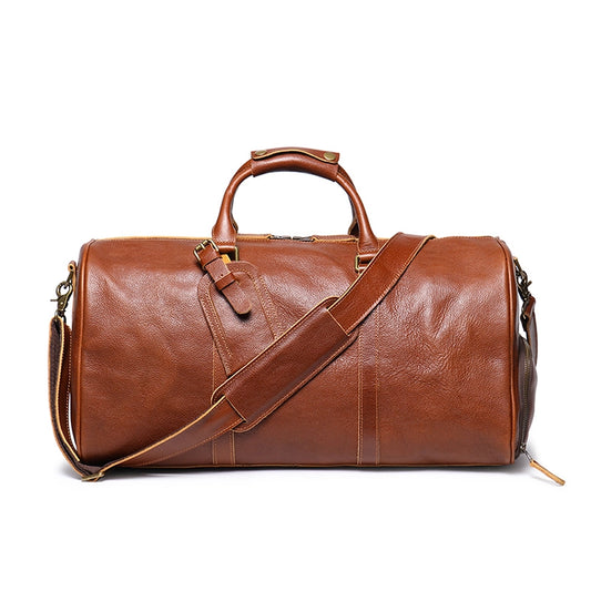 Vintage Glamour Leather Duffle Bag