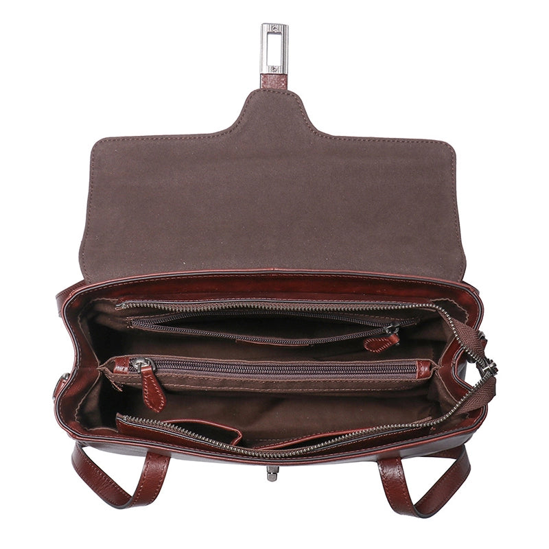 Medium Vegetable Tanned Leather Convertible Shoulder Bag