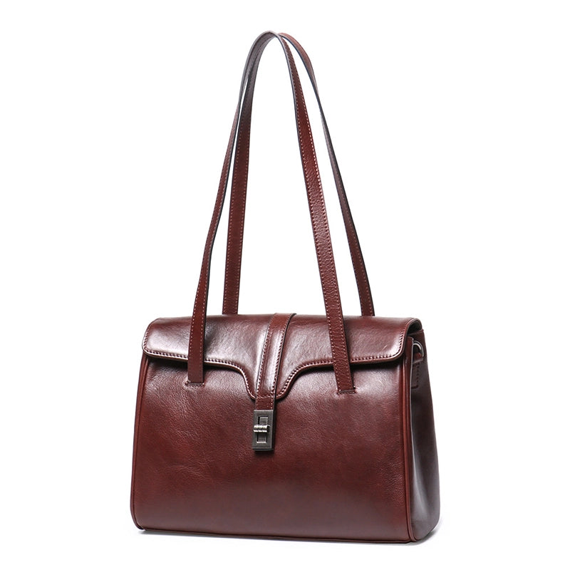 Medium Vegetable Tanned Leather Convertible Shoulder Bag