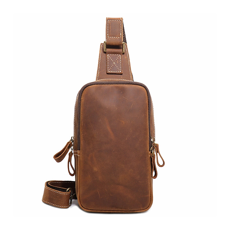 Men's Leather Shoulder Bag, Leather Sling, Satchel, Cross body Bag, popular Brown Leather saddle Bag, Man Bag