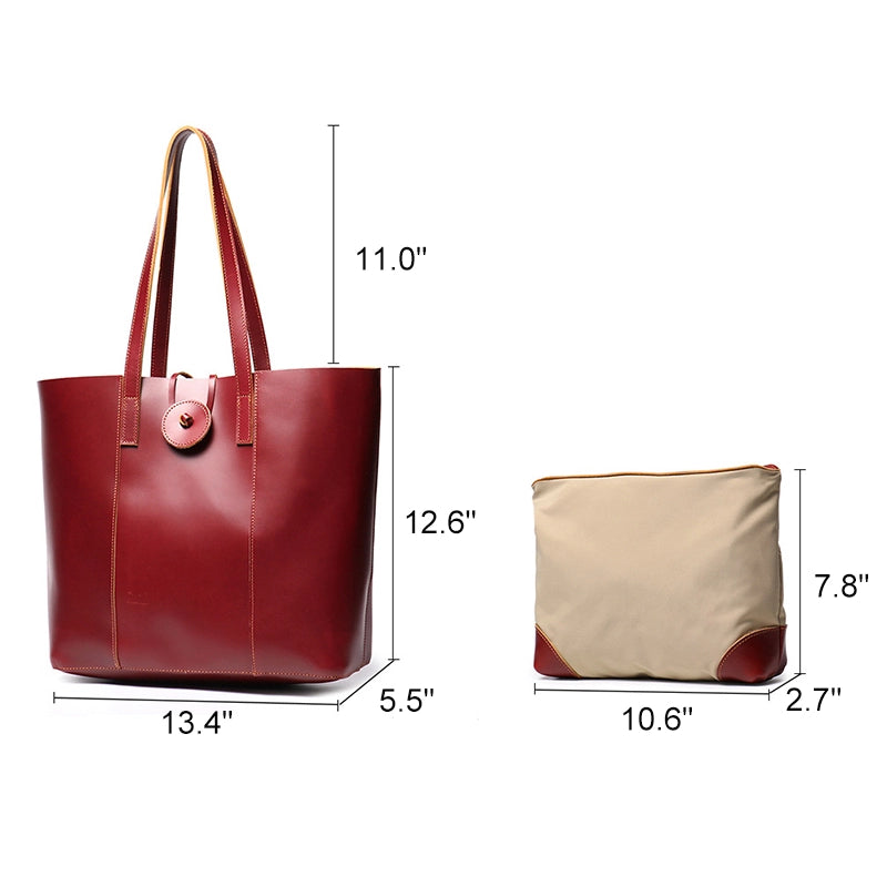 Classic Crazy Horse Leather Tote