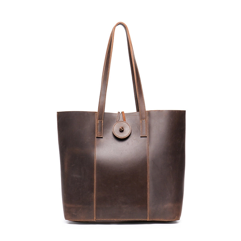 Classic Crazy Horse Leather Tote