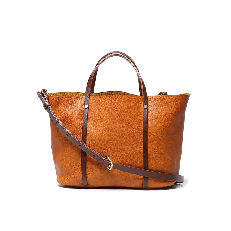 Vegetable Tanned Leather Crossbody Tote