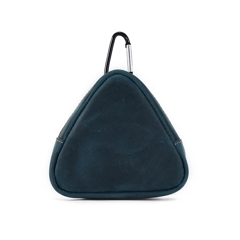 Mini Triangular Leather Coin Purse