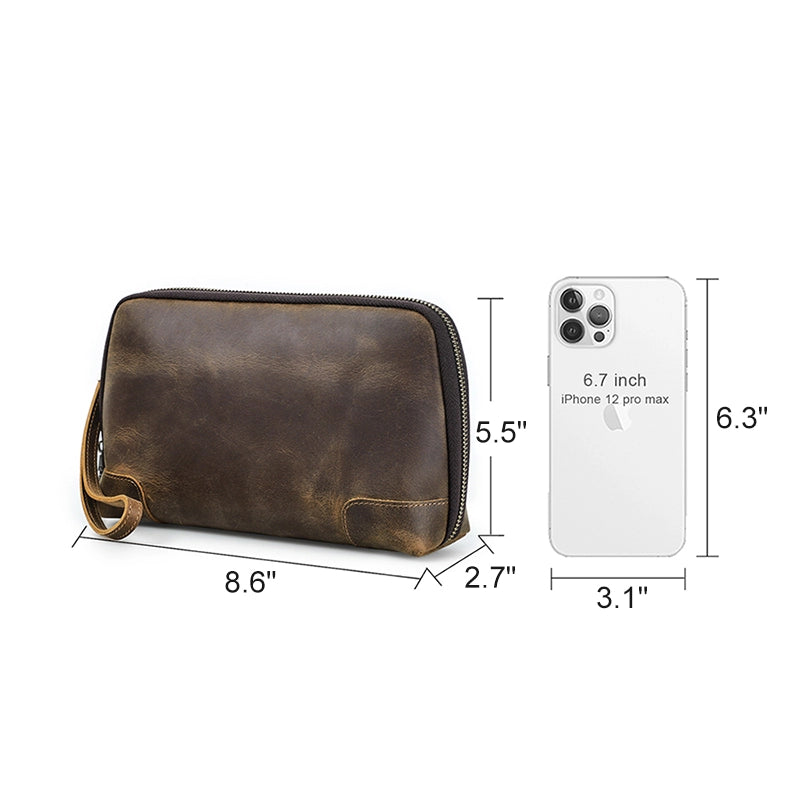 Leather Tech Organizer Pouch - Free Monogram