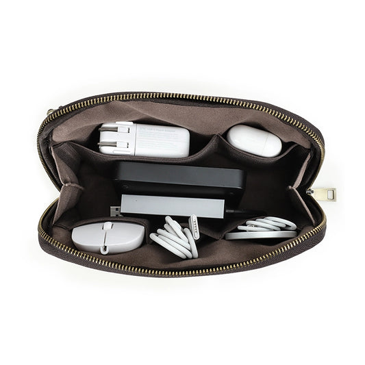 Leather Tech Organizer Pouch - Free Monogram