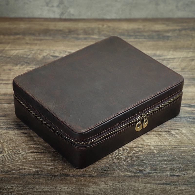 Leather watch box for 1 watch