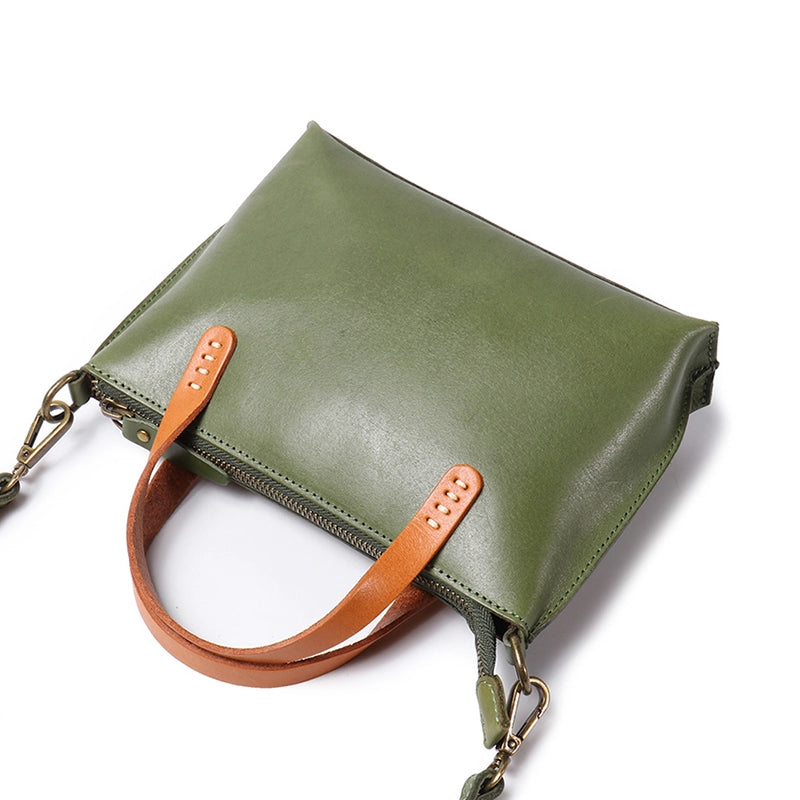 Small Vegetable Tanned Leather Crossbody Handbag