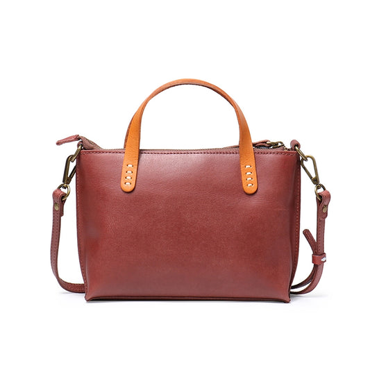 Small Vegetable Tanned Leather Crossbody Handbag