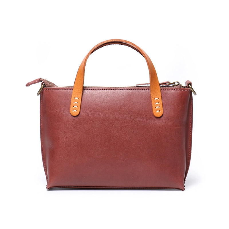 Small Vegetable Tanned Leather Crossbody Handbag