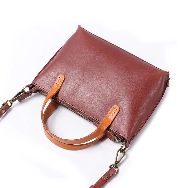 Small Vegetable Tanned Leather Crossbody Handbag