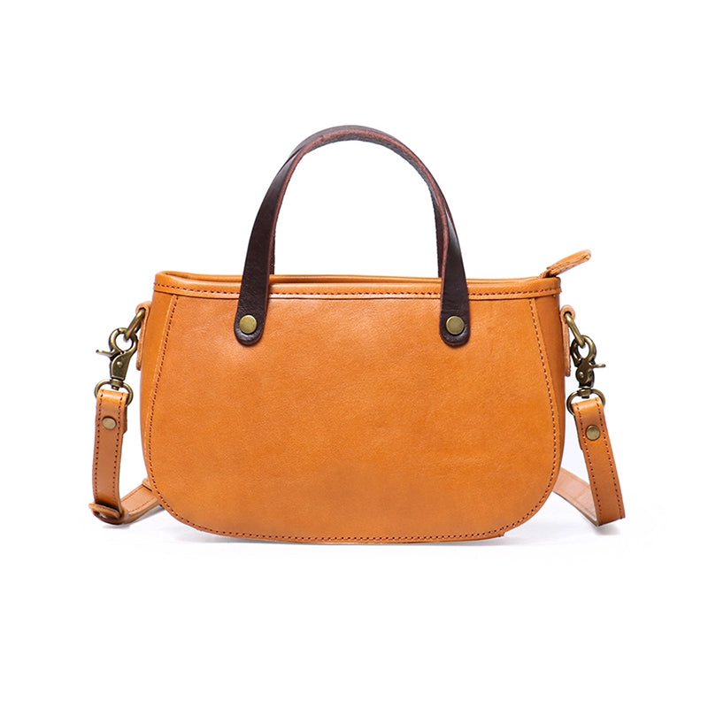 Small Vegetable Tanned Leather Crossbody Handbag