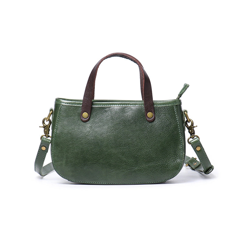 Small Vegetable Tanned Leather Crossbody Handbag