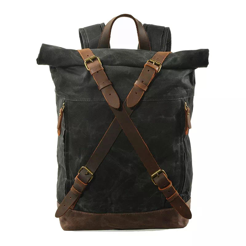 Waxed Canvas Backpack Waxed Canvas Rolltop Backpack Monogram 