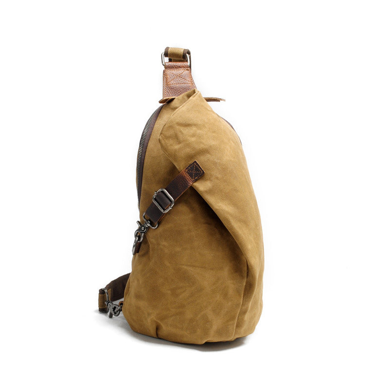 Brown Check Unisex Casual Shoulder Backpack