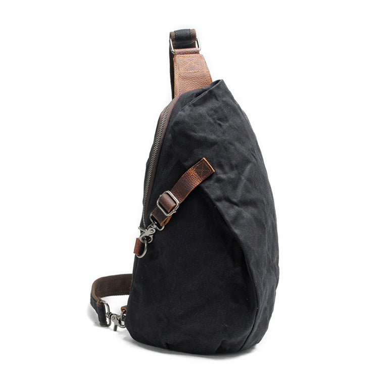 Canvas Crossbody Sling Bag with Adjustable Strap - FBG1863