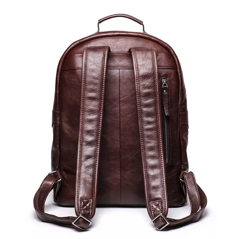 Unisex Leather Vintage Backpack Tan : F-86 - Luggage from Leather Company UK