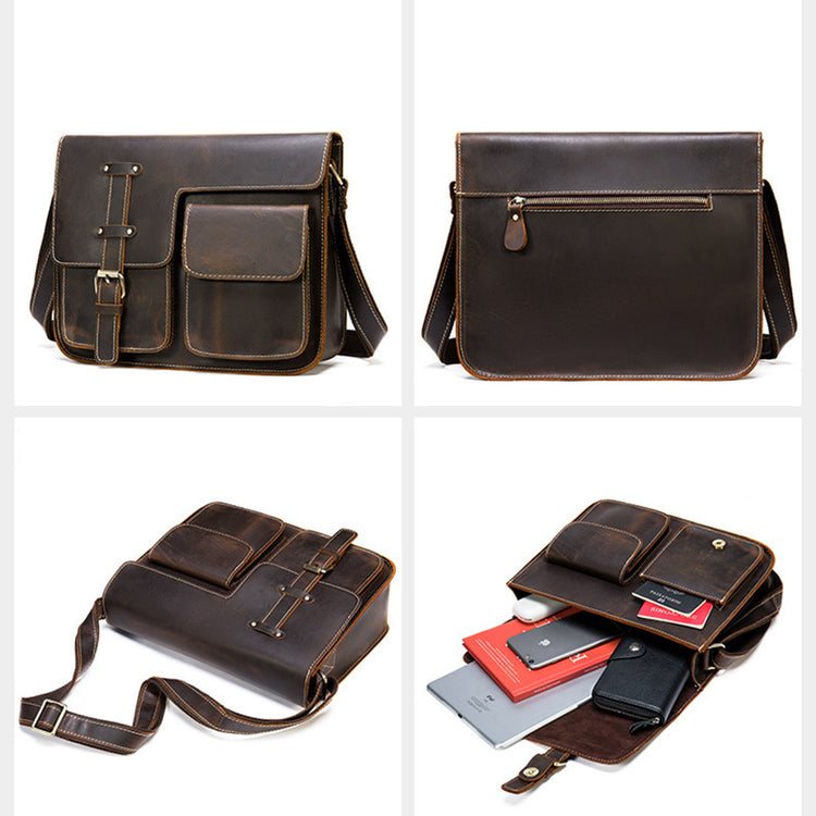 Men's Satchel Bag Leather Messenger Bag – Luke Case