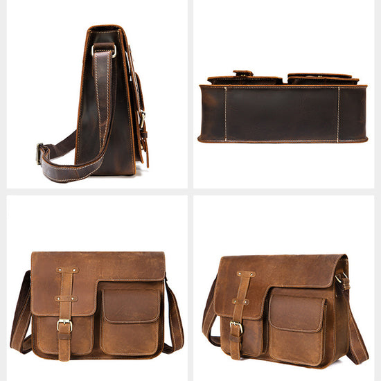 Men's Satchel Bag Leather Messenger Bag – Luke Case