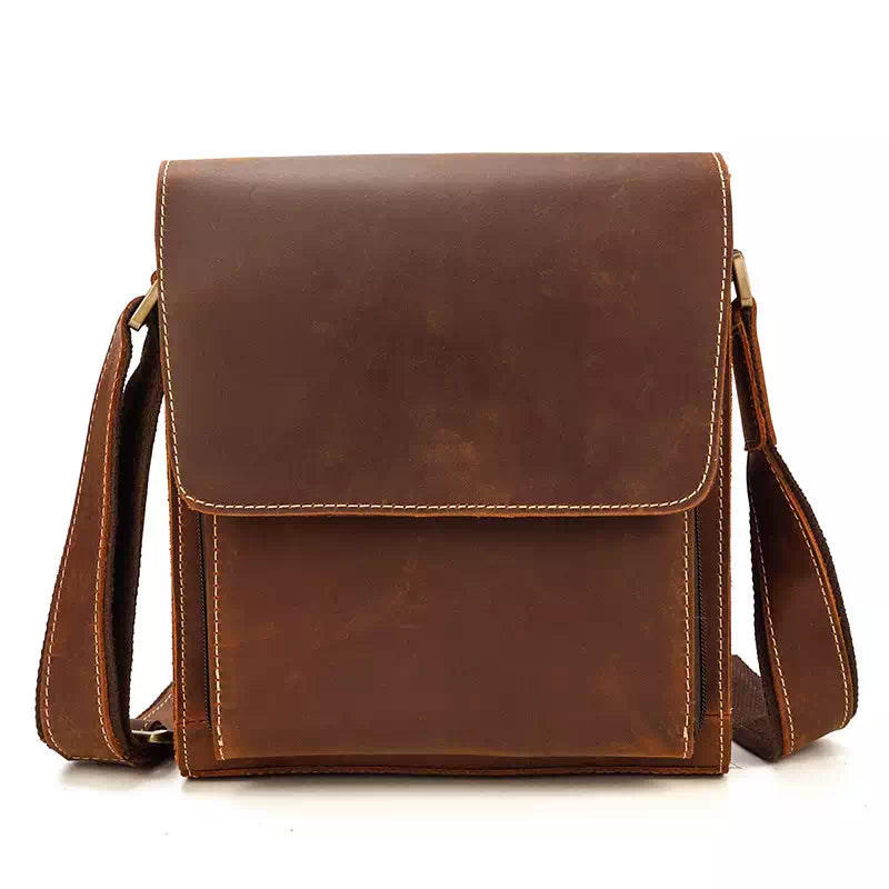  Handmade Man Handbag Purse Men's Genuine Leather Vertical  Messenger Bag iPad Bag Leather Crossbody Shoulder Bag Men : Handmade  Products
