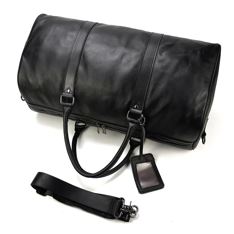 CONTACT'S Genuine Vegetable Leather Travel Bag Men Business Trip
