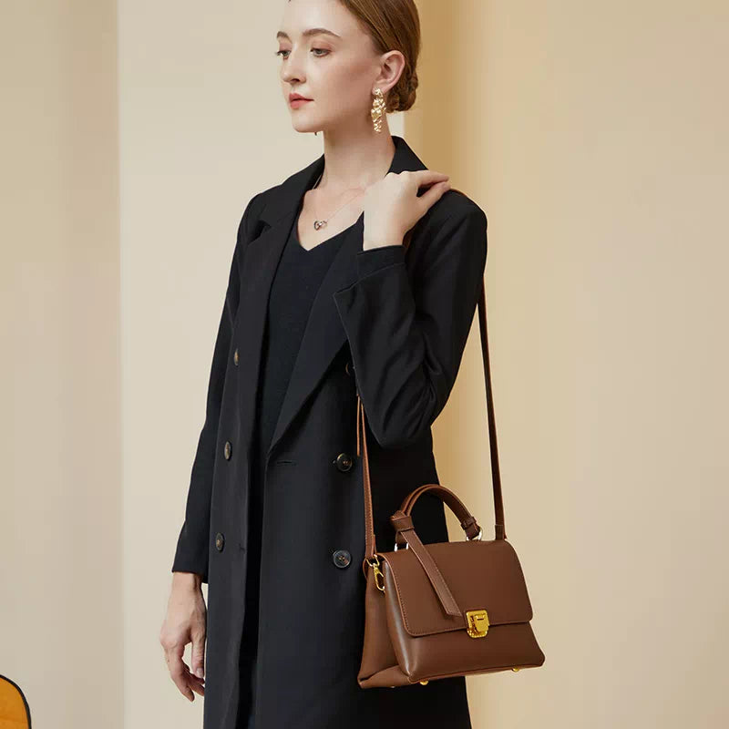 Women's Leather Satchel Top Handle Bag Crossbody Bag – Luke Case