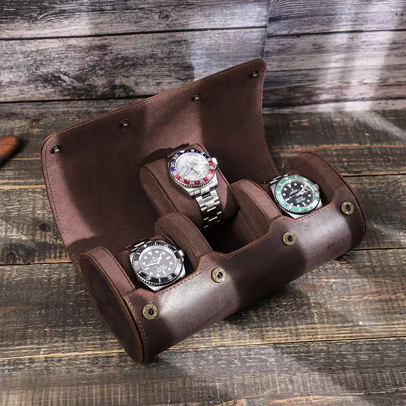 Leather Watch Box - 10 Slots Luxury Watch Storage Box - Free Monogram –  Luke Case