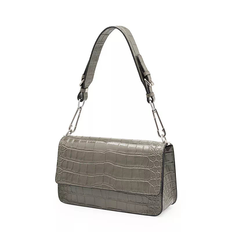 By Far Rachel Croc-effect Shoulder Bag